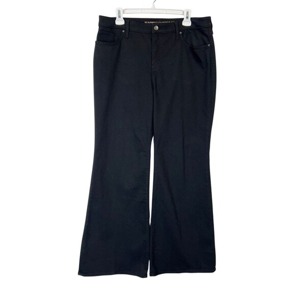 Chicos Girlfriend Flare Jeans Women’s Size 2 US 12 Black Stretch - Picture 1 of 9